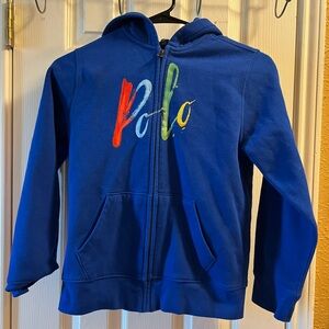 Polo by Ralph Lauren Kids Multicolor Logo Blue Hoodie